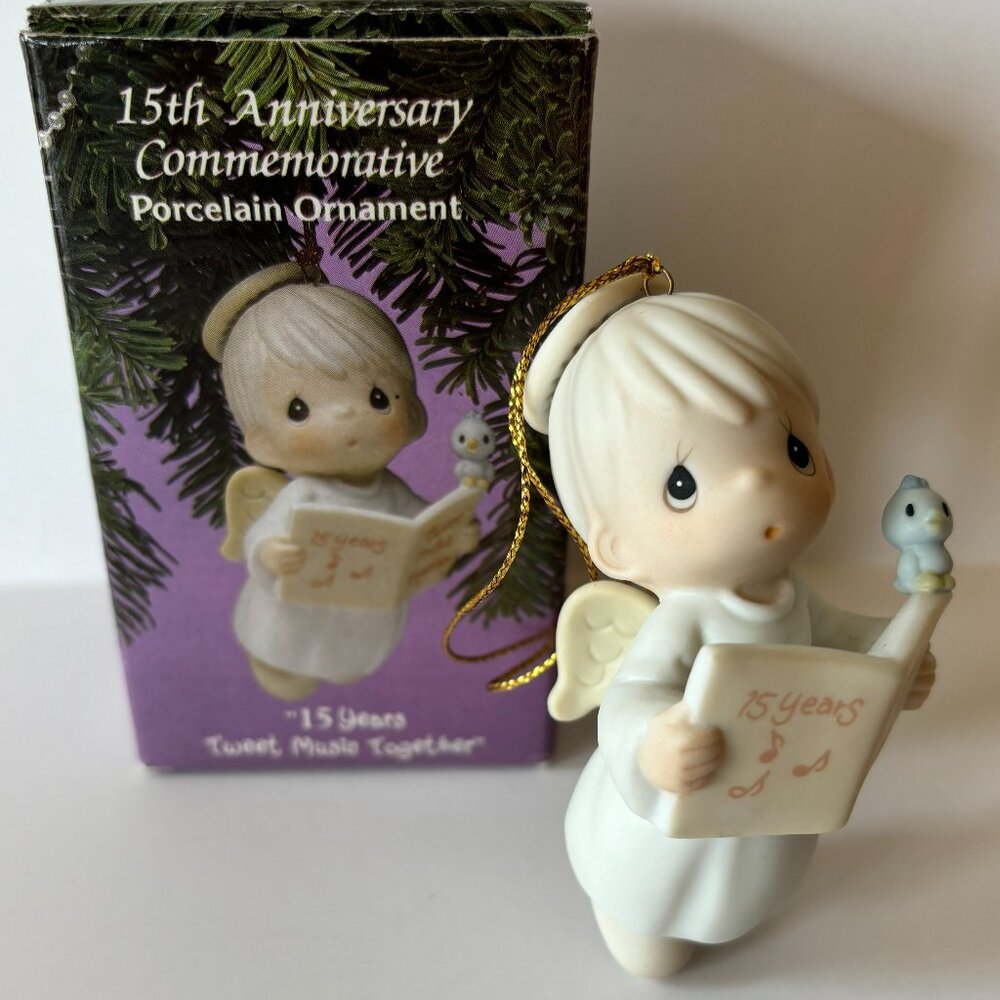 Precious Moments "15 Years Tweet Music Together" Ornament #530840